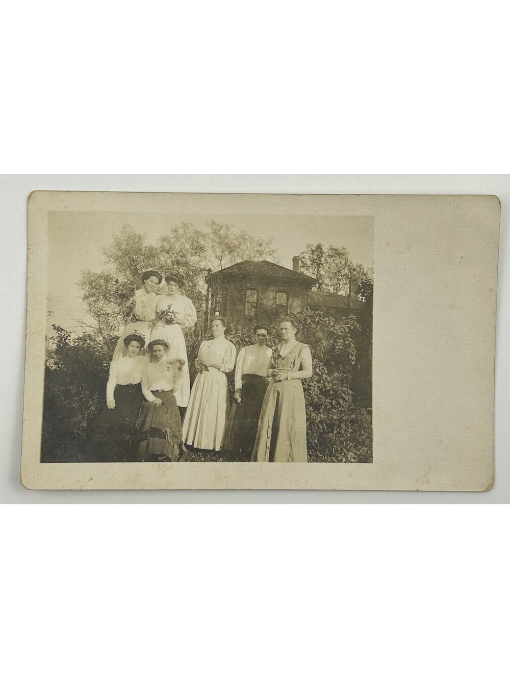 Antique 1907-1914 RPPC Postcard Group of 7 Women Edwardian Fashion Velox   E-12